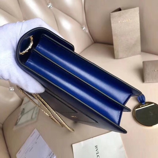 BVLGARI Serpenti leather shoulder bag 14632 blue
