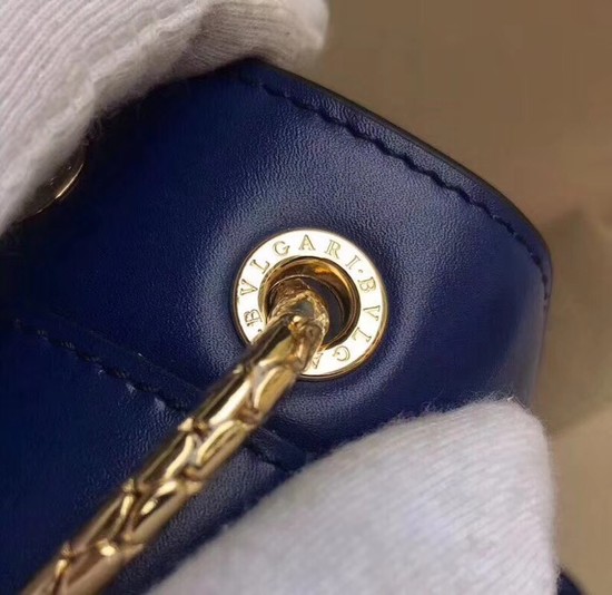 BVLGARI Serpenti leather shoulder bag 14632 blue
