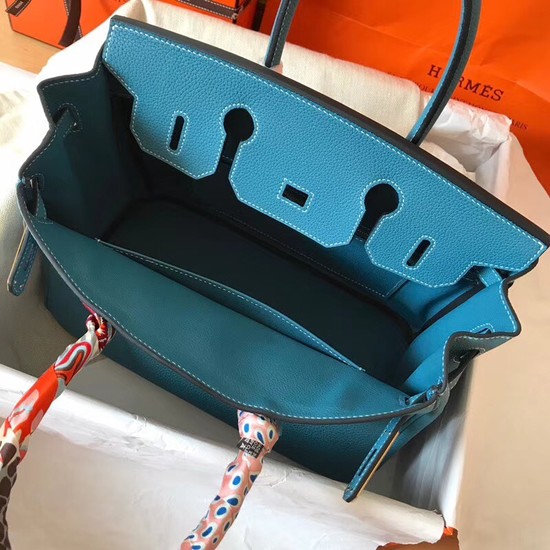 Hermes Birkin Tote Bag Original Togo Leather BK35 blue