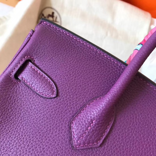 Hermes Birkin Tote Bag Original Togo Leather BK35 purple