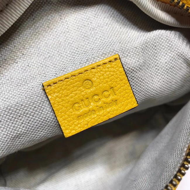 Gucci Print small belt bag 527792 yellow