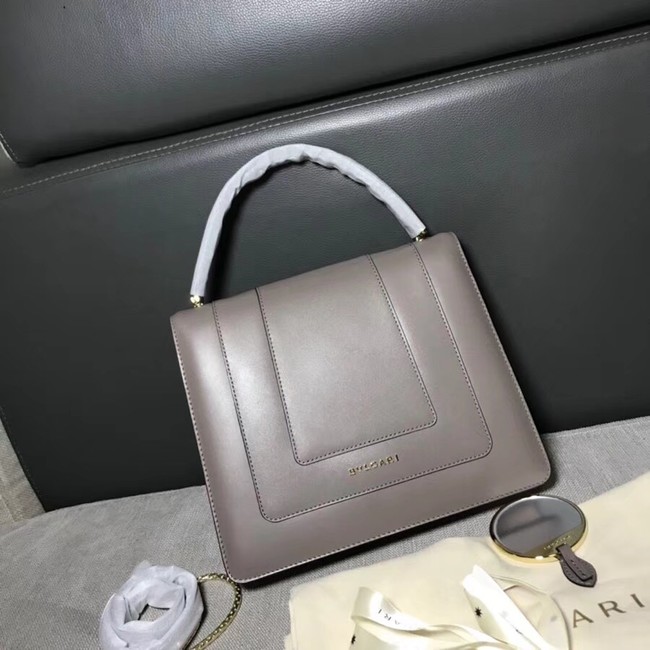 Bvlgari Original Calfskin Leather tote Bag 3782 grey
