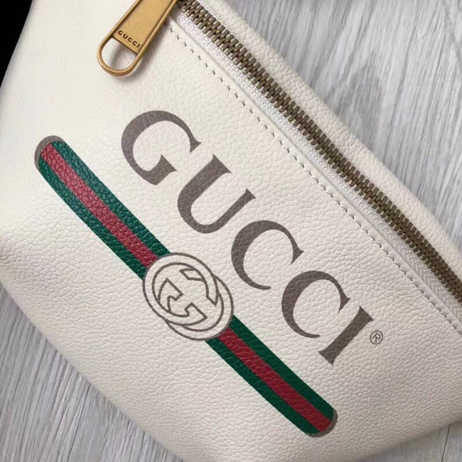 Gucci Print small belt bag 527792 white