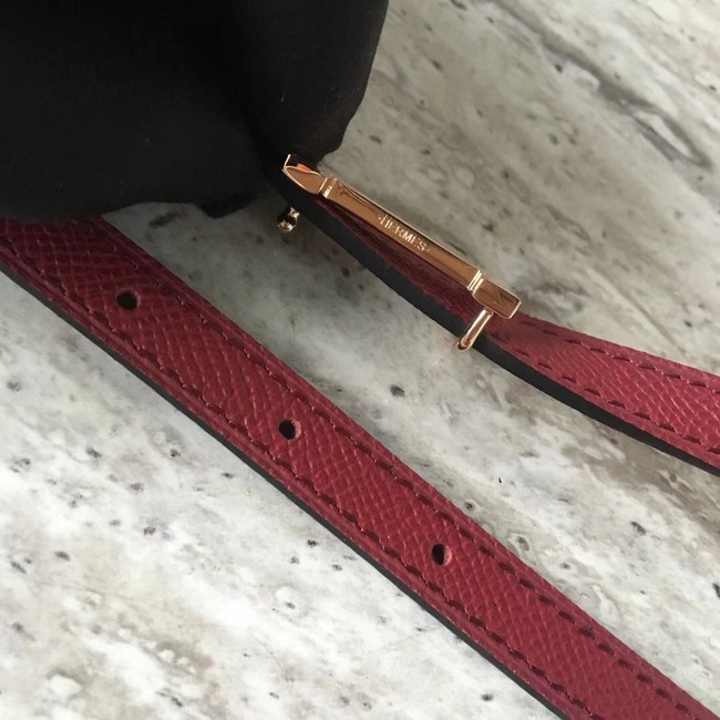 Hermes Focus belt buckle & Reversible leather strap 13 mm H20815 fuchsia