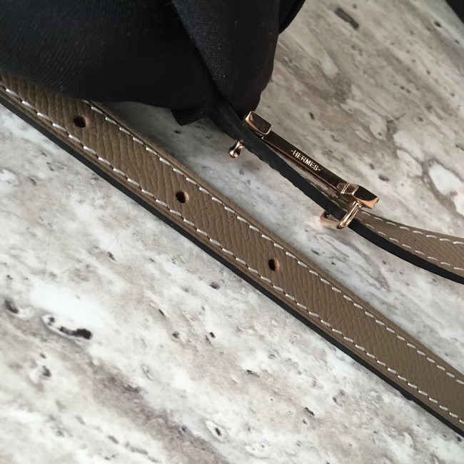 Hermes Focus belt buckle & Reversible leather strap 13 mm H20815 grey