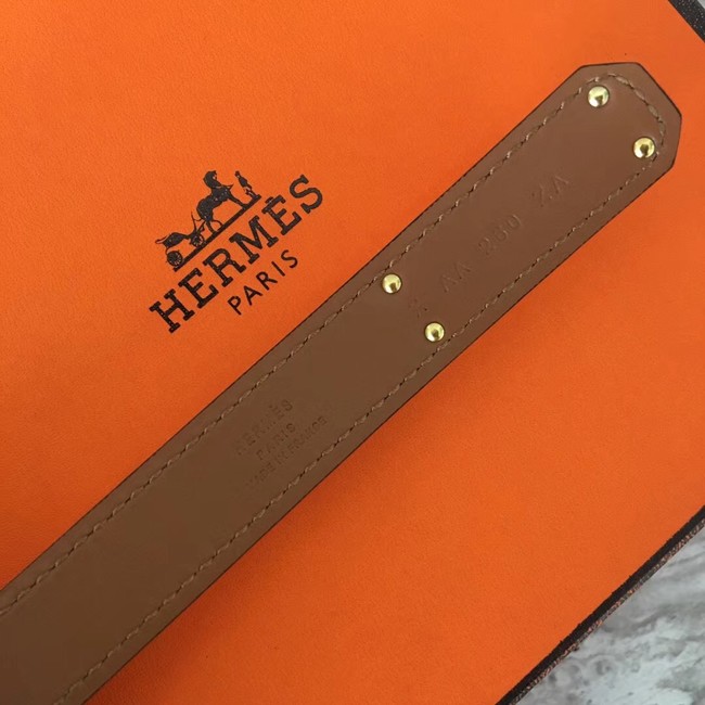 Hermes original epsom leather Kelly belt H069854 lemon gold plated metal