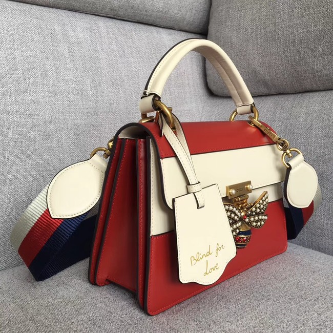 Gucci Queen Margaret small top handle bag 476541 red&white
