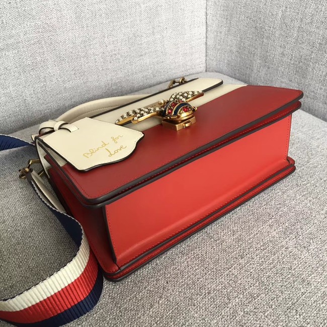 Gucci Queen Margaret small top handle bag 476541 red&white
