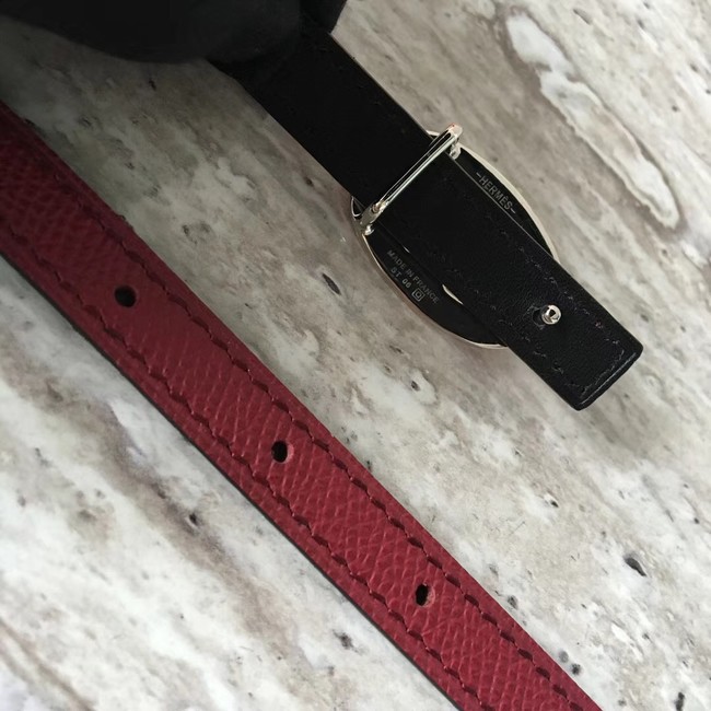 Hermes Focus belt buckle & Reversible leather strap 13 mm H20813 fuchsia