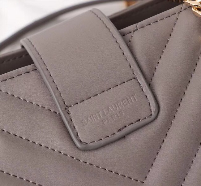 SAINT LAURENT Loulou Monogram extra-large quilted leather shoulder bag 26587 grey