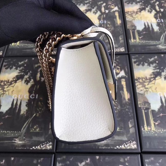 Gucci Padlock snakeskin small shoulder bag 432182 white