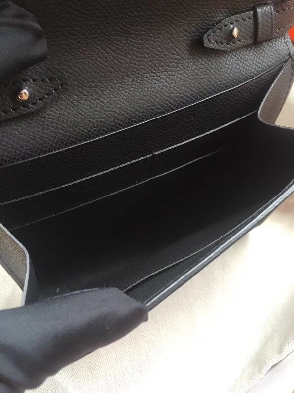 Hermes Clutch Epsom calfskin cross-body bag H0589 black
