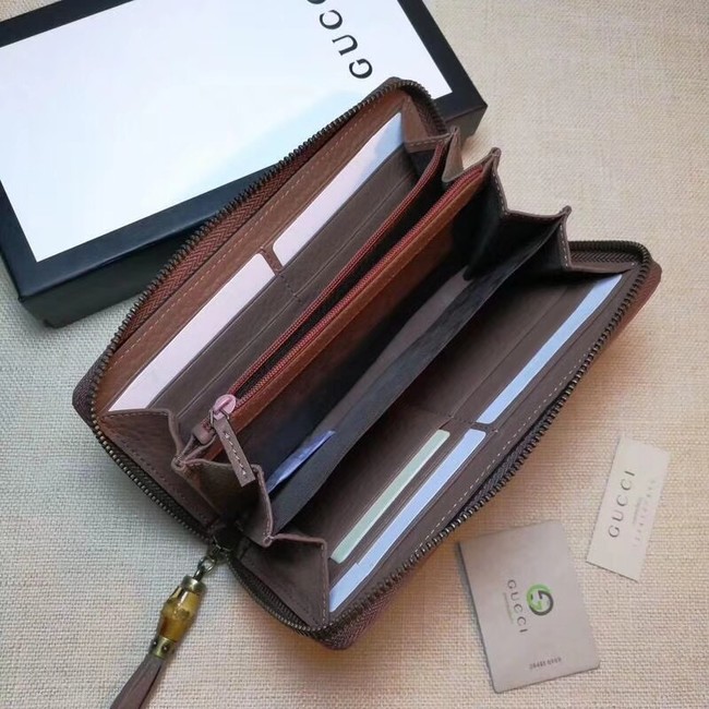 Gucci GG canvas zipper wallet 353651 dark pink