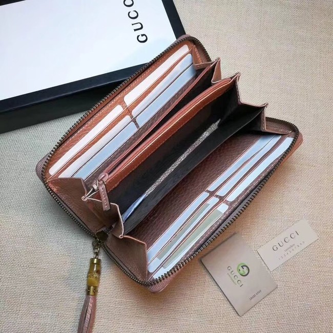 Gucci GG canvas zipper wallet 353651 pink