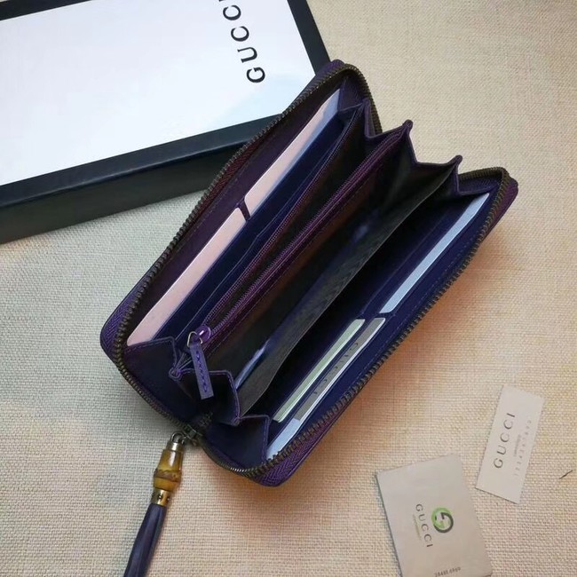 Gucci GG canvas zipper wallet 353651 purple