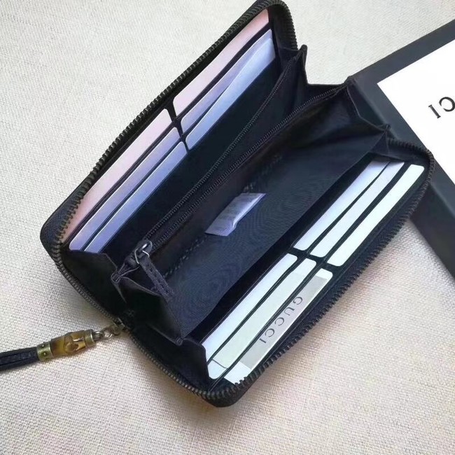 Gucci Leather zipper wallet 353651 black
