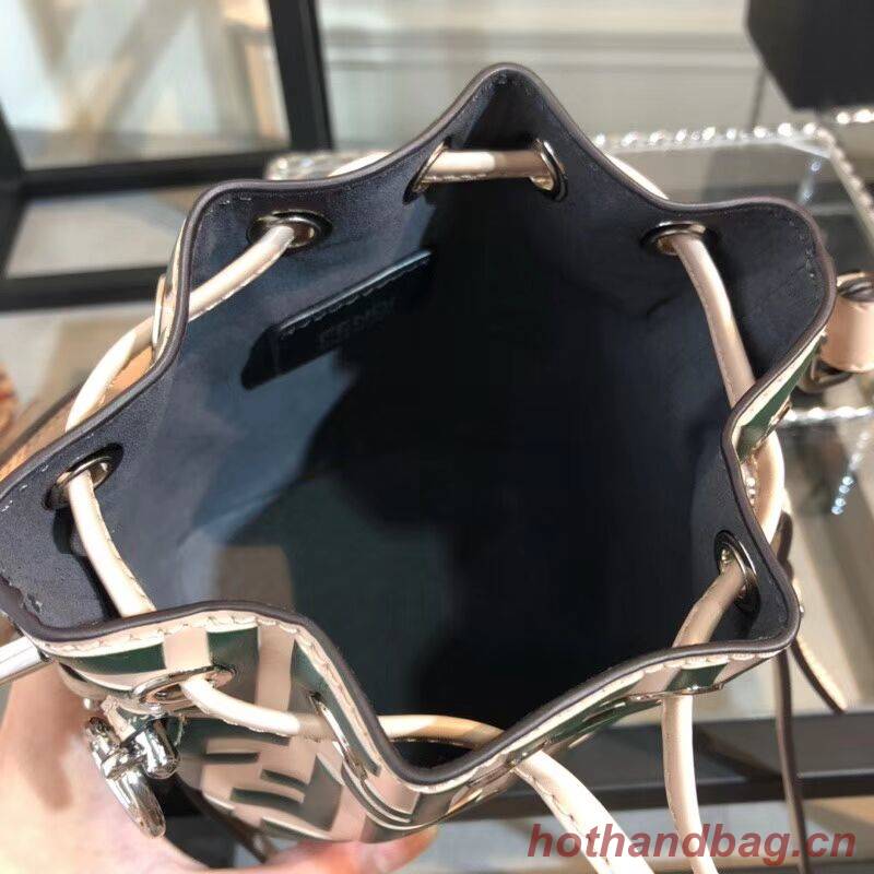 Fendi KAN I LOGO Handbag F0835 GREEN Fendi KAN I LOGO Handbag F0835 GREEN