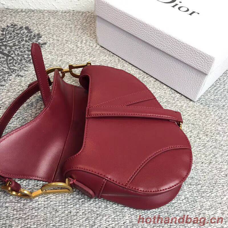 Dior SADDLE BAG IN RED CALFSKIN M0446 red