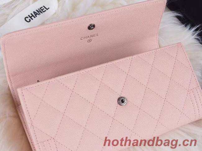 BOY CHANEL Flap Wallet A80286 pink silver-Tone Metal