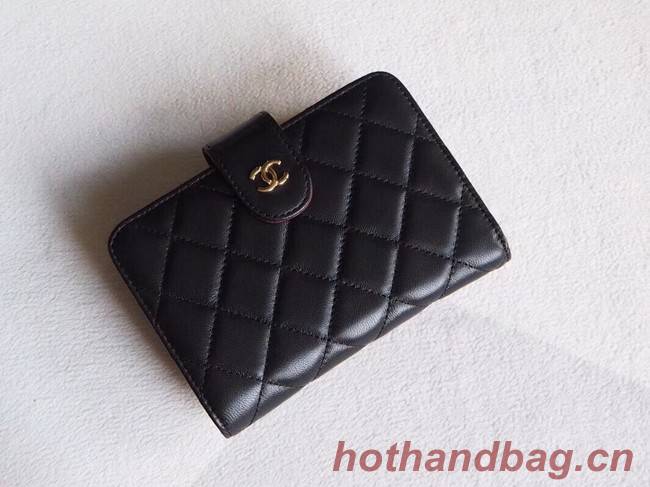 Chanel Classic Flap Sheepskin Wallet A48667 black