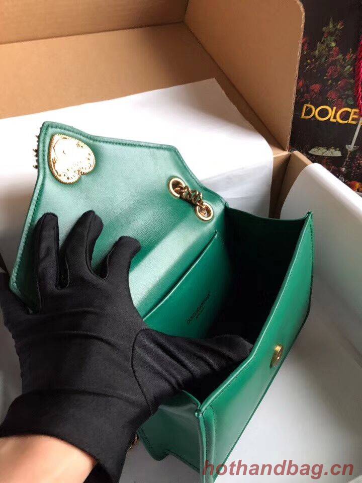 Dolce & Gabbana Calfskin Leather 4046 green