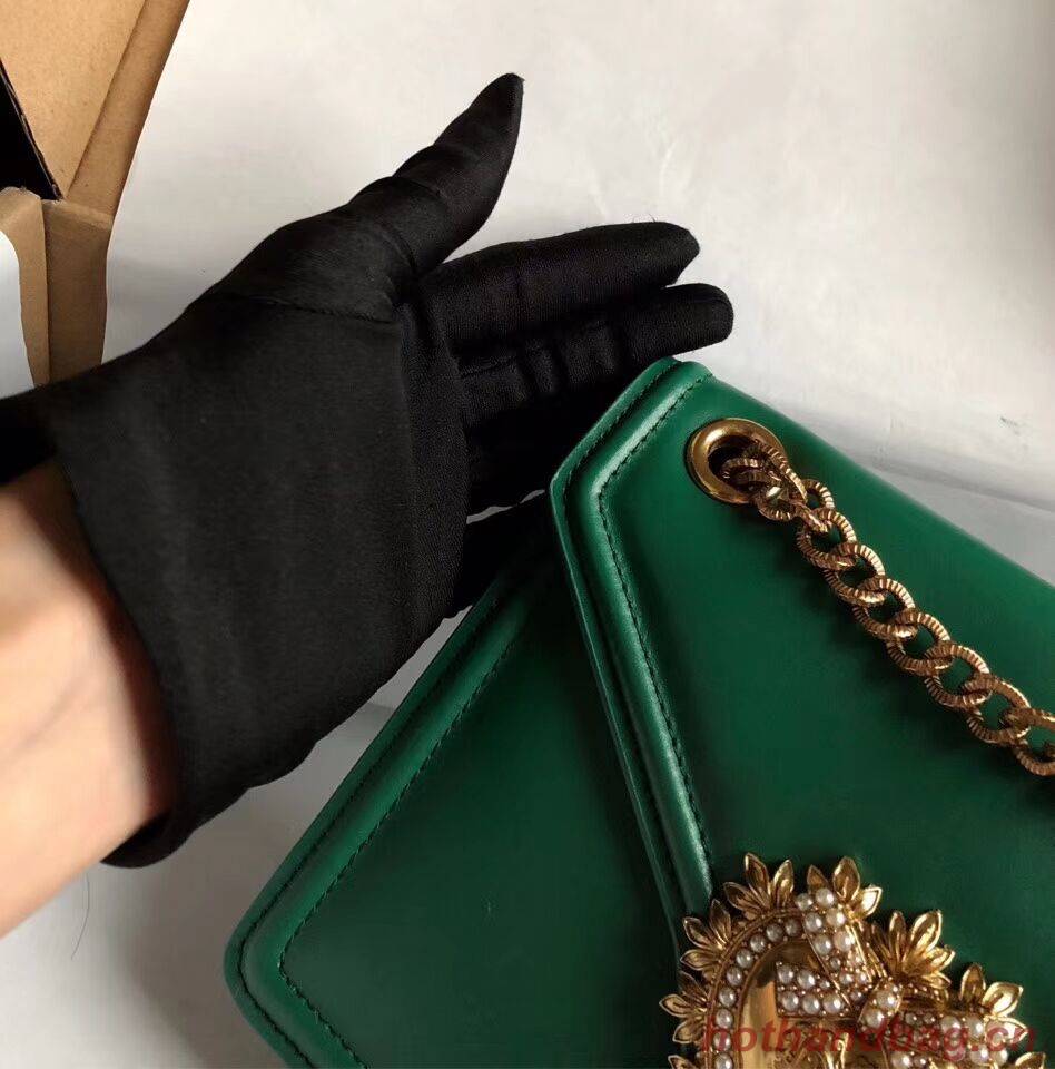 Dolce & Gabbana Calfskin Leather 4046 green