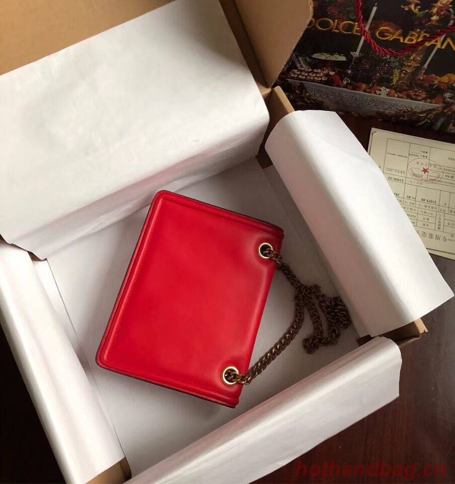 Dolce & Gabbana Calfskin Leather 4046 red