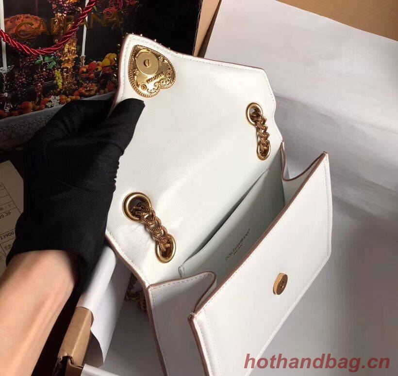 Dolce & Gabbana Calfskin Leather 4046 white
