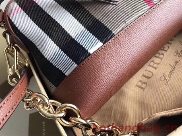Burberry Calfskin Leather Should Bag 41711 brown