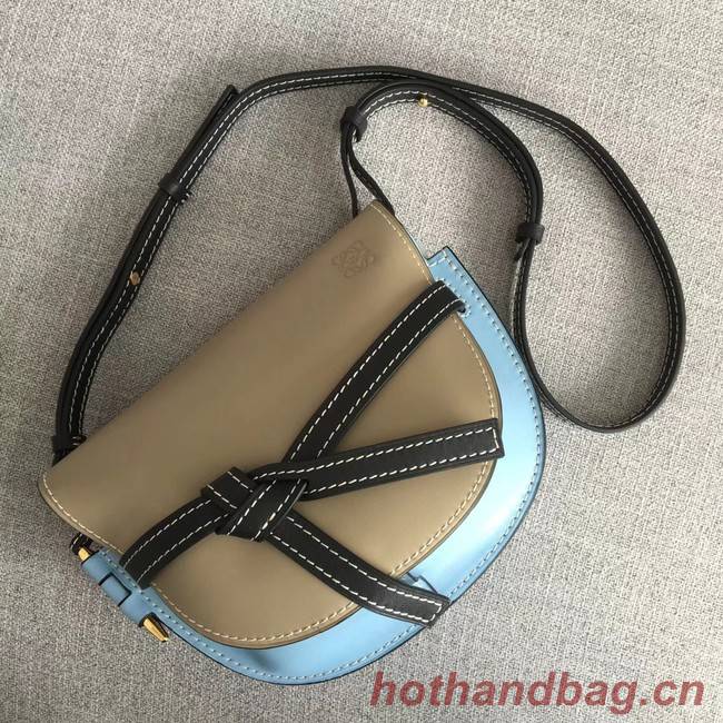 Loewe Crossbody Bags Original Leather 8088 Apricot & light blue