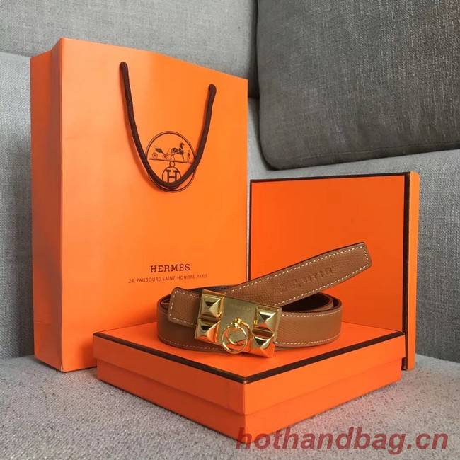Hermes Collier de Chien belt buckle & Reversible leather strap 24 mm H0521 brown