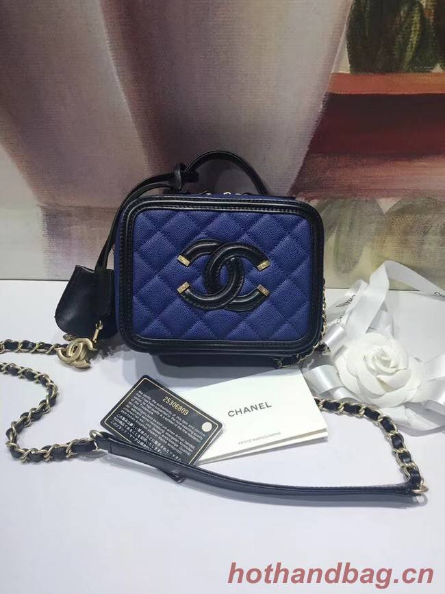 Chanel mini Vanity Case Original A93342 blue
