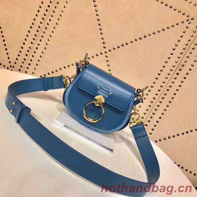 CHLOE Tess Small leather shoulder bag 3E153 blue