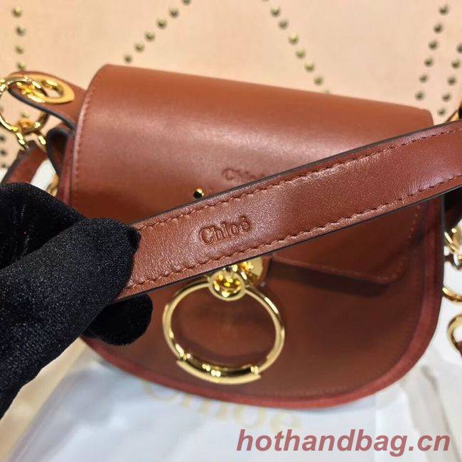 CHLOE Tess Small leather shoulder bag 3E153 camel