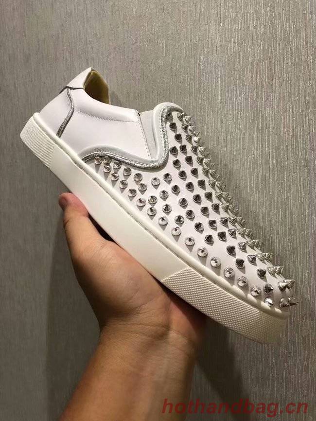 CHRISTIAN LOUBOUTIN Pik Boat glitter leather sneakers CL1028