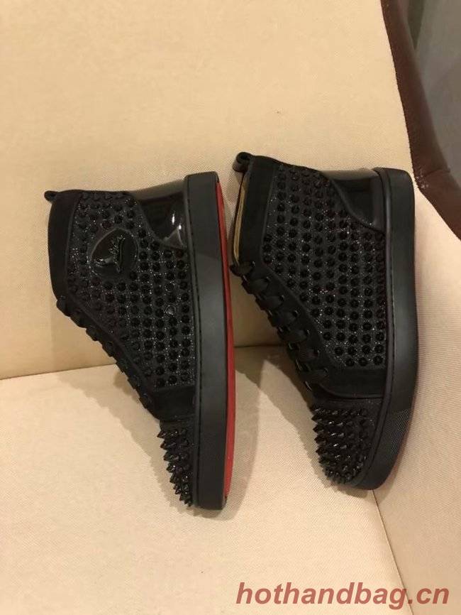 CHRISTIAN LOUBOUTIN Pik Boat glitter leather sneakers CL1039