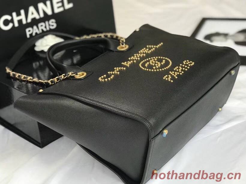 Chanel original Calfskin Leather Tote Bag 78901 black