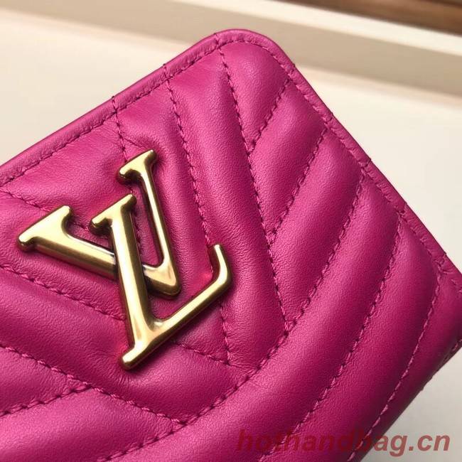 LOUIS VUITTON NEW WAVE COMPACT WALLET M63789 Peach red