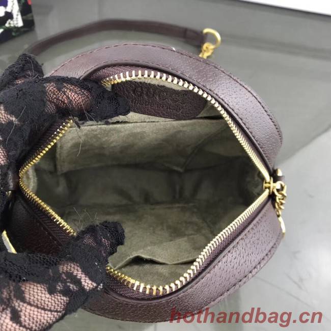 Gucci Ophidia mini GG round shoulder bag 171285 brown