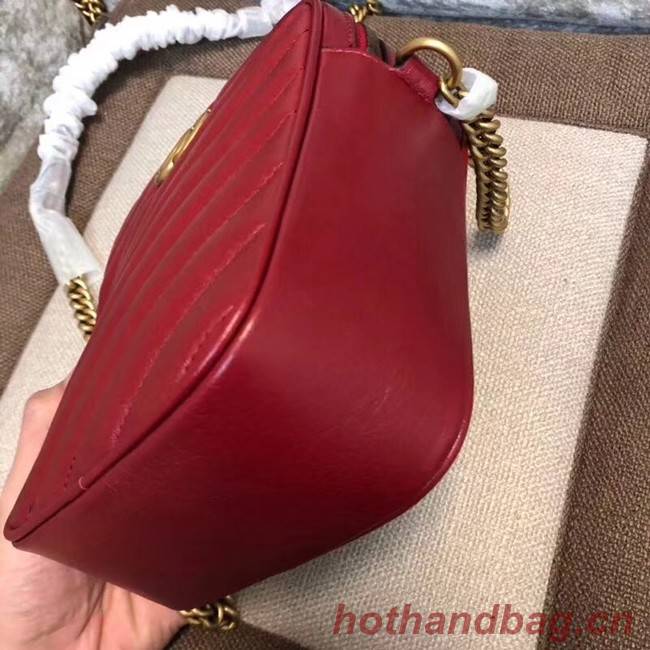 Gucci GG Marmont mini shoulder bag 550155 Red