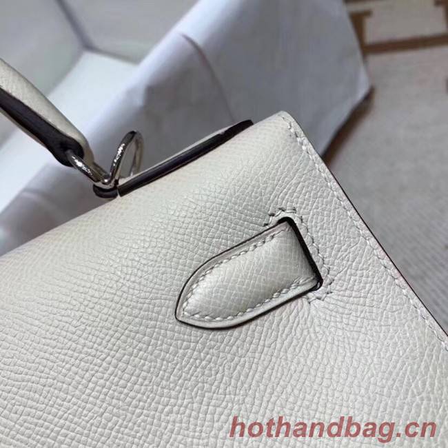 Hermes Kelly 28cm Shoulder Bags Epsom Leather KL28 creamy-white