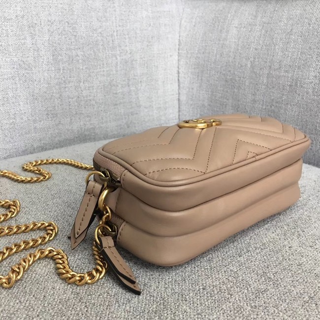 Gucci GG Marmont mini chain bag 546581 Dusty pink