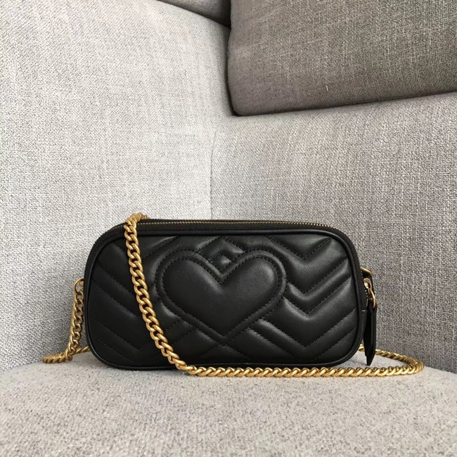 Gucci GG Marmont mini chain bag 546581 black