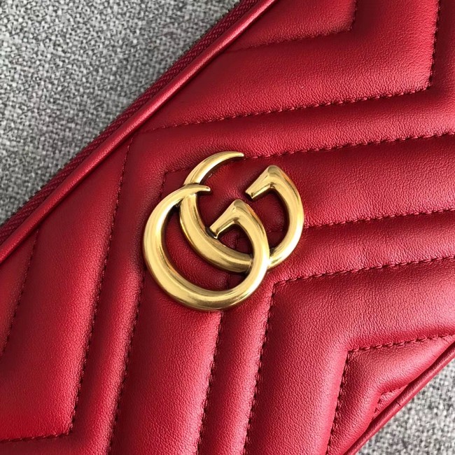 Gucci GG Marmont mini chain bag 546581 red