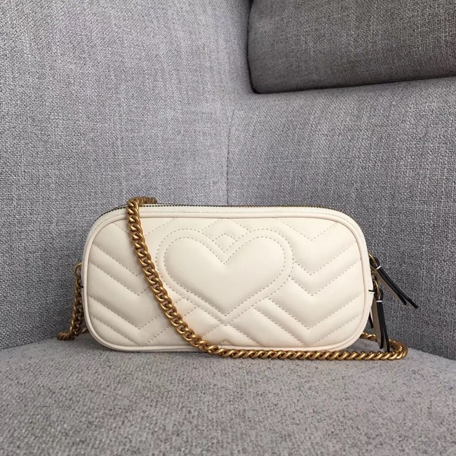 Gucci GG Marmont mini chain bag 546581 white