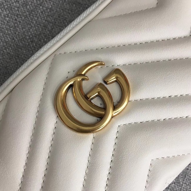 Gucci GG Marmont mini chain bag 546581 white