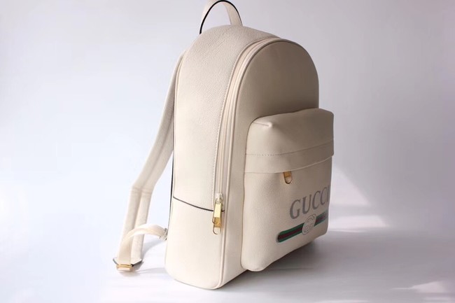 Gucci Print leather backpack 547834 off-white