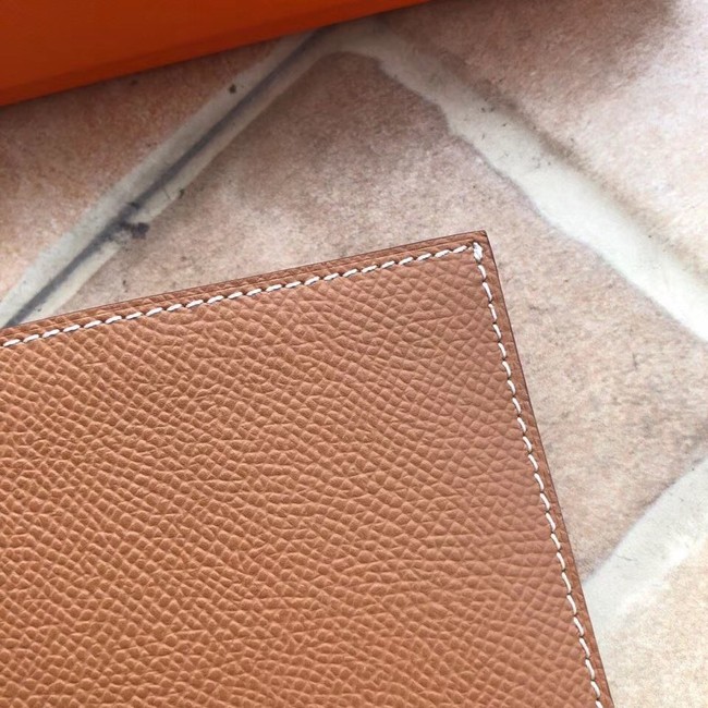 Hermes espom leather Wallet H2296 brown
