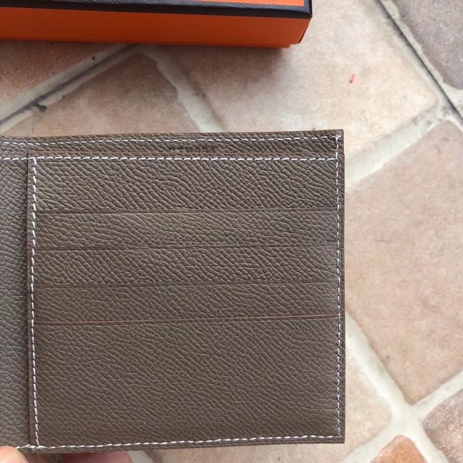 Hermes espom leather Wallet H2296 grey