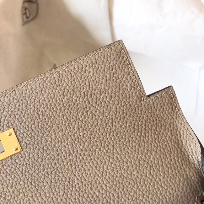 Hermes original Togo leather kelly bag KL320 grey